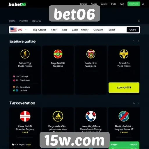 Análise das funcionalidades do site Bet06